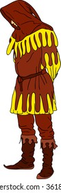 vector - historic varlet isolated on background