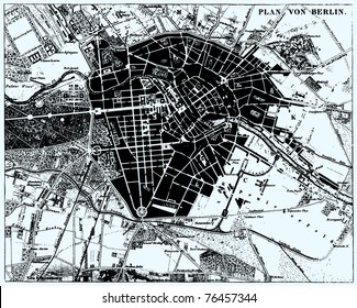 Vector Historical Map Berlin Germany Atlas Stock Vector (Royalty Free ...