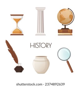 Vector de la colección de objetos de historial