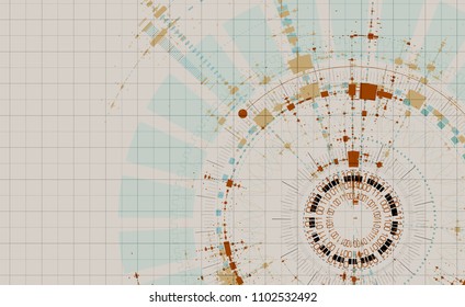 Vector HiTech Background - Technology Diagram Concept - Vector Graphic Template 

