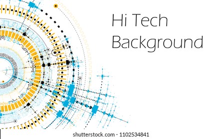 Vector HiTech Background - Technology Diagram Concept - Vector Graphic Template 
