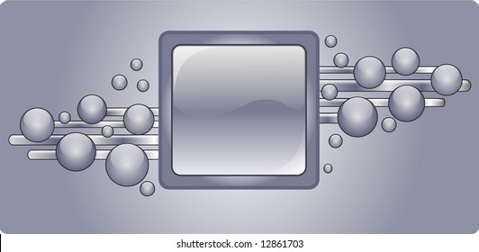 Vector Hi-tech button