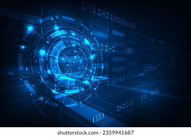 Vector hi-tech communication concept futuristic innovation background.