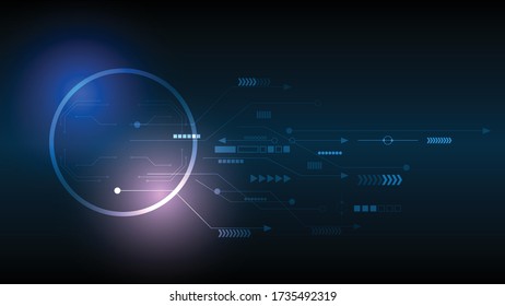 Vector Hi-tech communication concept innovation background,science and technology digital line white background