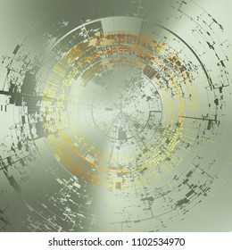 Vector HiTech Element - Technology Diagram Concept - Vector Graphic Template 
