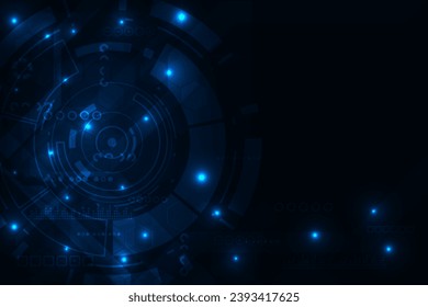 Tecnología vectorial de alta tecnología futurista con fondo azul claro.