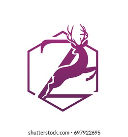 Vector Hive Jumping Deer Letter Z Logo