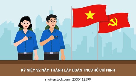 Vetor da União da Juventude Comunista de Ho Chi Minh 