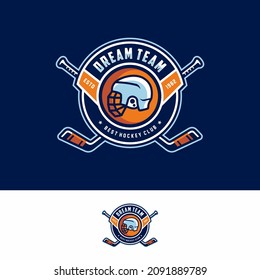 Vector Hockey logo and badge on dark background
