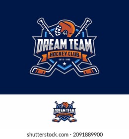 Vector Hockey logo and badge on dark background