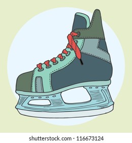 Vector Of Hockey Skate.