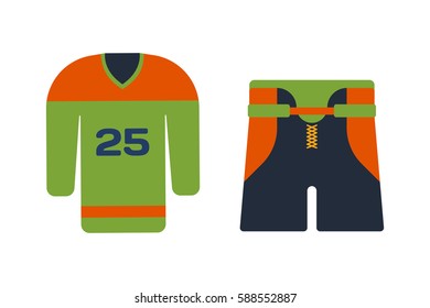 Vector hockey uniform accessory in flat style.