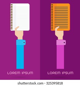 vector holding paper isolated hand and arm