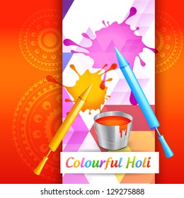 ilustración de diseño vectorial holi pichkari
