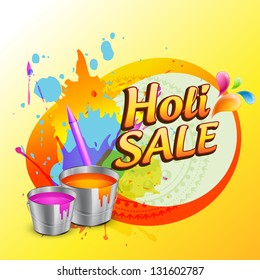 vector holi sale banner design background