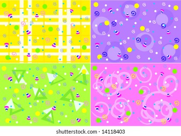 Vector holiday baby banners, background