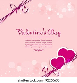 vector holiday background with hearts for Valentine's Day
