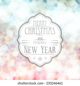 Vector holiday badge background illustration