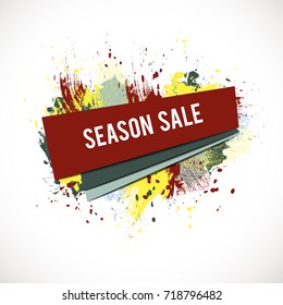 Vector holiday banner background. New Year sale template. Merry Christmas sale banner. Season sale