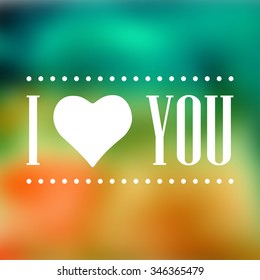 Vector holiday blur background with typographic elements