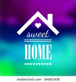 Vector holiday blur background with typographic elements