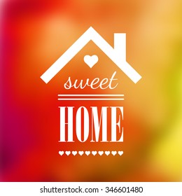 Vector holiday blur background with typographic elements