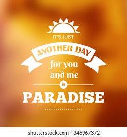 Vector holiday blur background with typographic elements