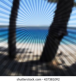 vector holiday blurred background with sun rays effect