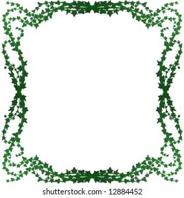 Vector holiday border of ivy