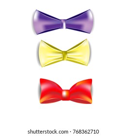 Vector holiday bow ribbon, gift ribbon background