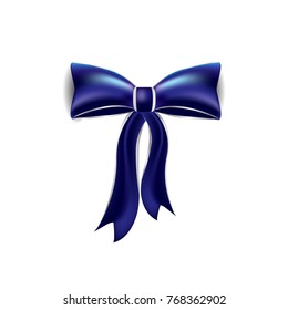 Vector holiday bow ribbon, gift ribbon background