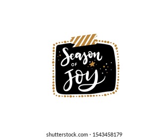 Vector Holiday calligraphy - Christmas design element. Vector clipart. New Year and Christmas decoration.