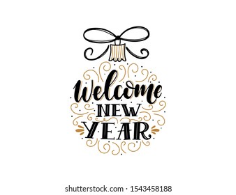 Vector Holiday calligraphy - Christmas design element. Vector clipart. New Year and Christmas decoration.