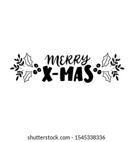 Vector Holiday calligraphy - Christmas design element. Vector clipart. New Year and Christmas decoration.