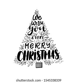 Vector Holiday calligraphy - Christmas design element. Vector clipart. New Year and Christmas decoration.