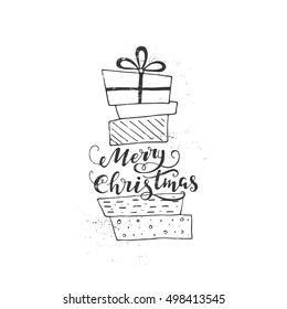 Vector Holiday calligraphy - Christmas design element. Vector clipart. New Year and Christmas decoration.