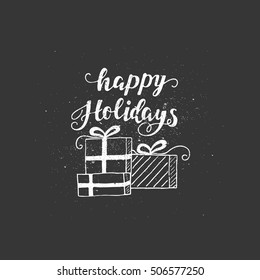 Vector Holiday calligraphy - Christmas design element. Vector clipart. New Year and Christmas decoration.