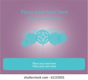 Vector holiday card with party balloons