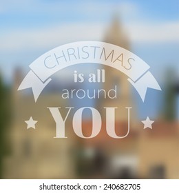 Vector holiday card with typography design. Eps10