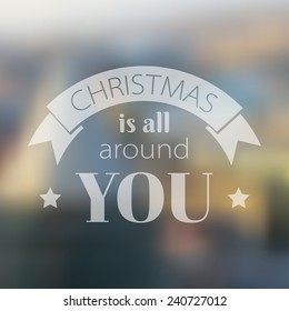 Vector holiday card with typography design. Eps10