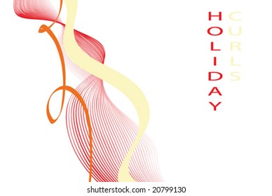 vector holiday curls