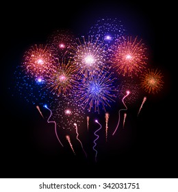 Vector holiday firework