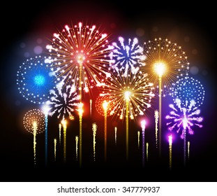Vector holiday firework