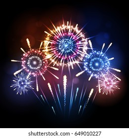 Vector holiday firework