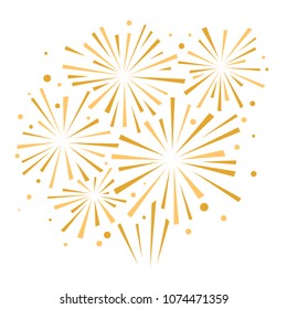 Vector holiday firework. Independence day of America
