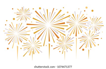 Vector holiday firework. Independence day of America