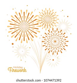 Vector holiday firework. Independence day of America