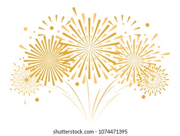 Vector holiday firework. Independence day of America