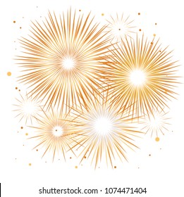 Vector holiday firework. Independence day of America