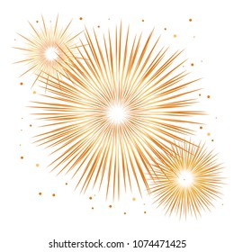 Vector holiday firework. Independence day of America